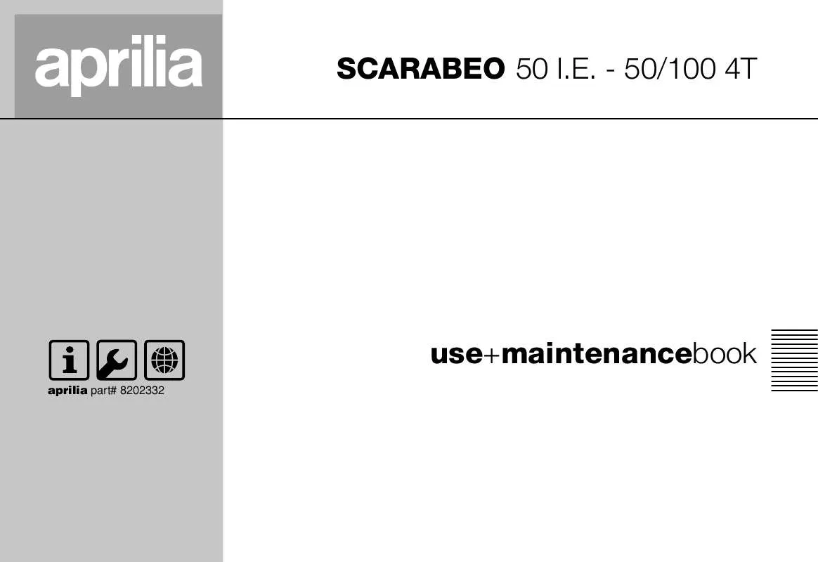 Mode d'emploi APRILIA SCARABEO 50 I.E-50