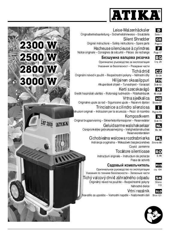 Mode d'emploi ATIKA LHF 2800