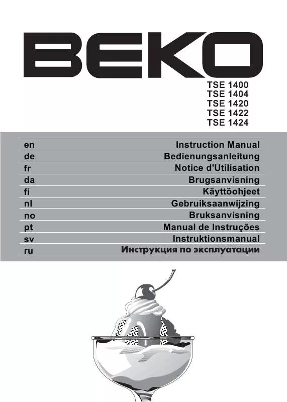 Mode d'emploi BEKO TSE 1400