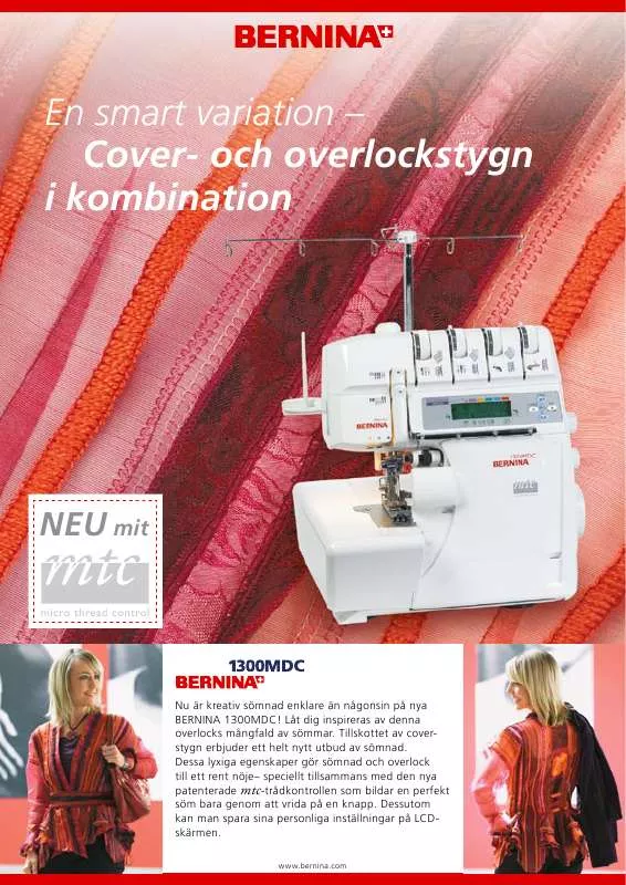 Mode d'emploi BERNINA 1300MDC