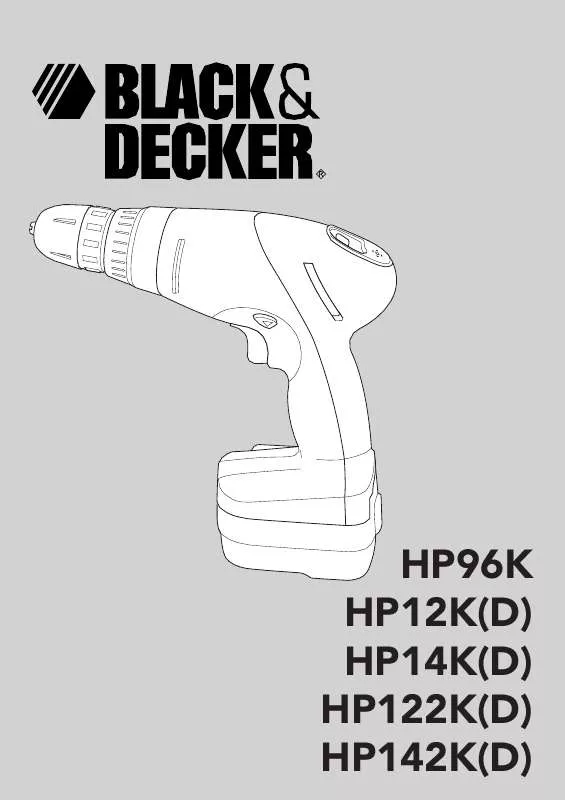 Mode d'emploi BLACK & DECKER HP96K