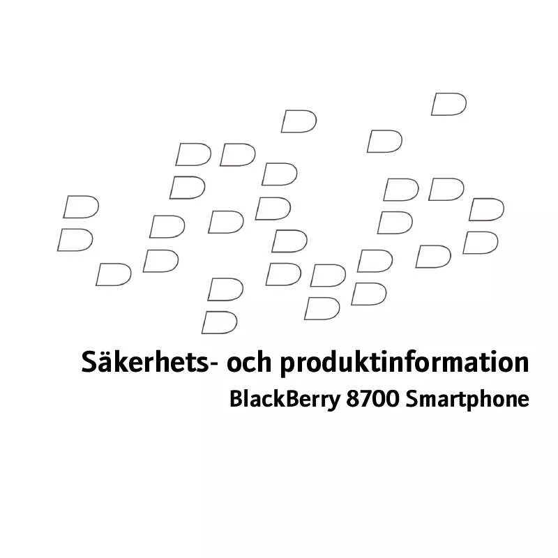 Mode d'emploi BLACKBERRY 8700