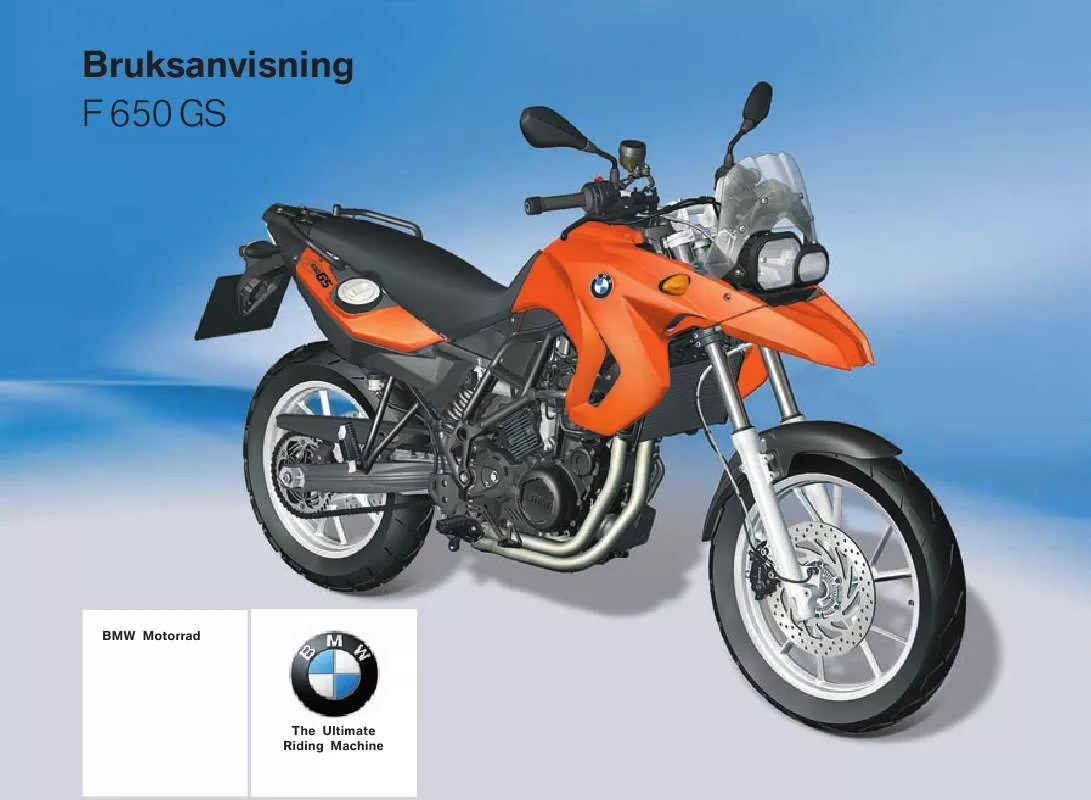 Mode d'emploi BMW F 650 GS