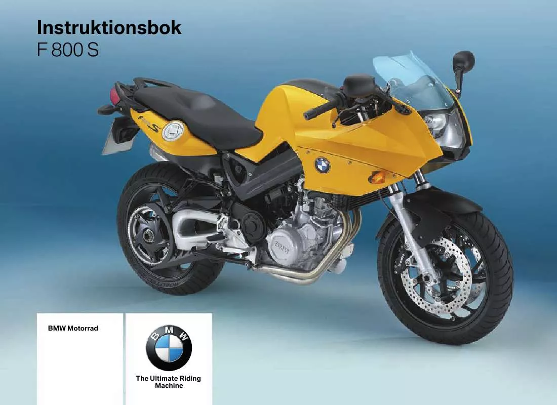 Mode d'emploi BMW F 800 S