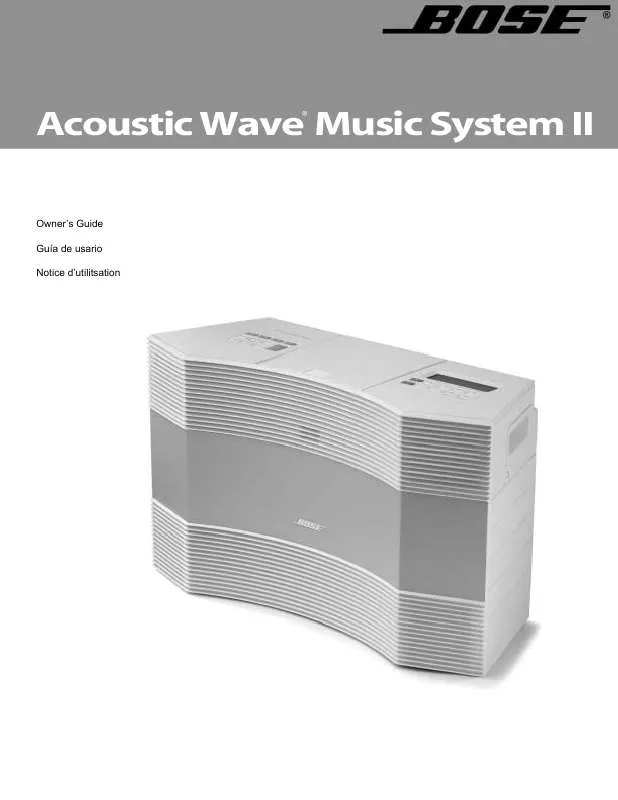 Mode d'emploi BOSE ACOUSTIC WAVE MUSIKSYSTEM II