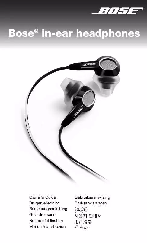 Mode d'emploi BOSE IN-EAR HEADPHONES