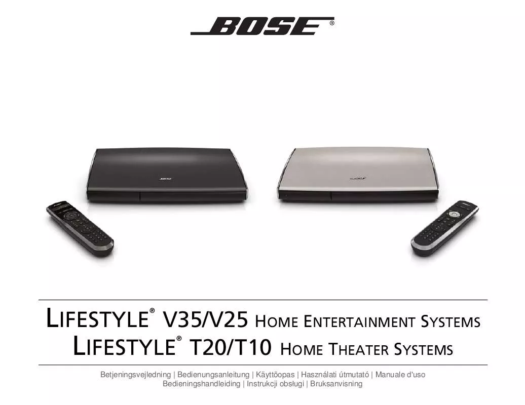 Mode d'emploi BOSE LIFESTYLE T20