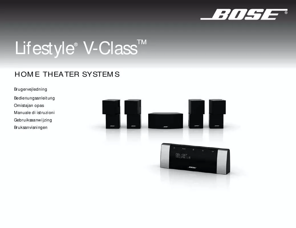 Mode d'emploi BOSE LIFESTYLE V-CLASS