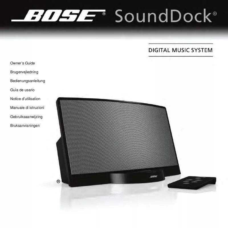 Mode d'emploi BOSE SOUNDDOCK