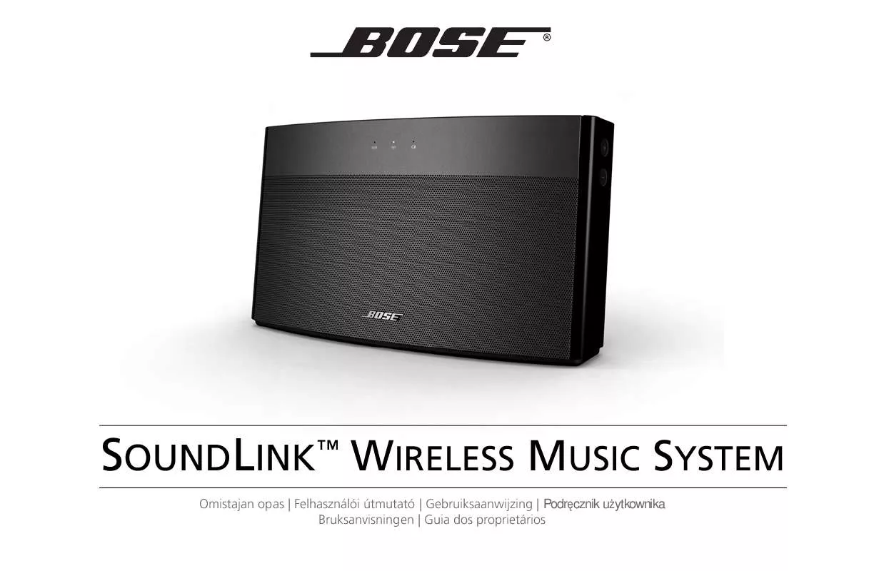 Mode d'emploi BOSE SOUNDLINK WIRELESS