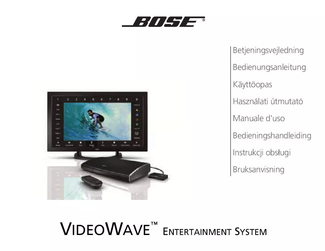 Mode d'emploi BOSE VIDEOWAVE