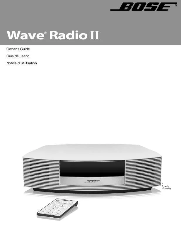 Mode d'emploi BOSE WAVE RADIO