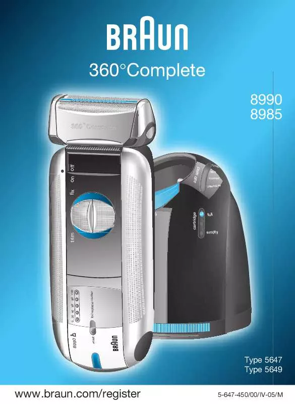 Mode d'emploi BRAUN 8990