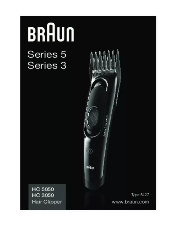 Mode d'emploi BRAUN HC5050