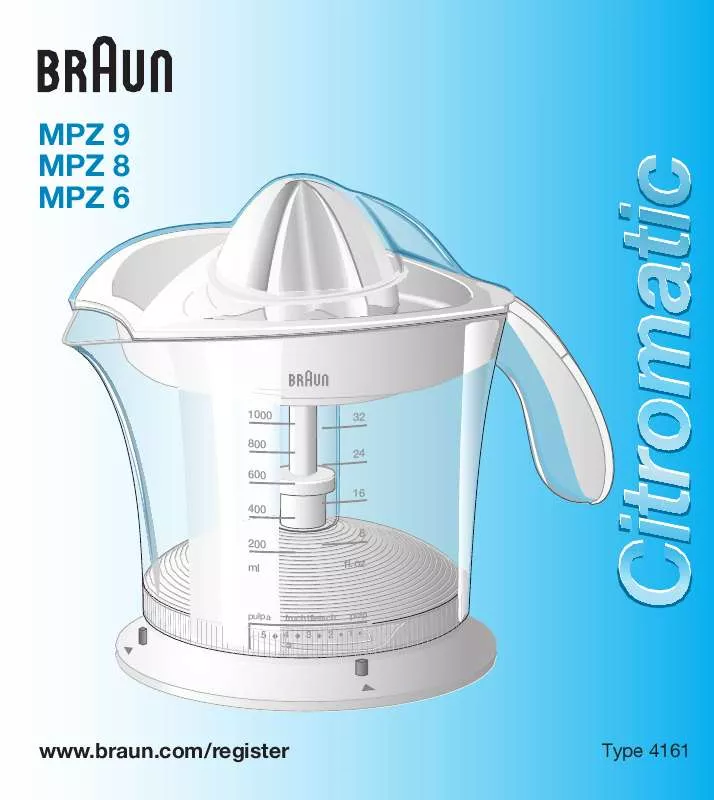 Mode d'emploi BRAUN MPZ 6