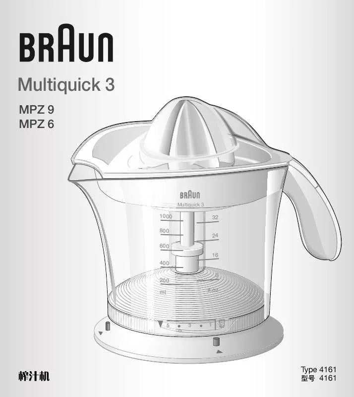 Mode d'emploi BRAUN MPZ7