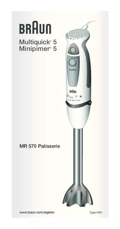 Mode d'emploi BRAUN MR570