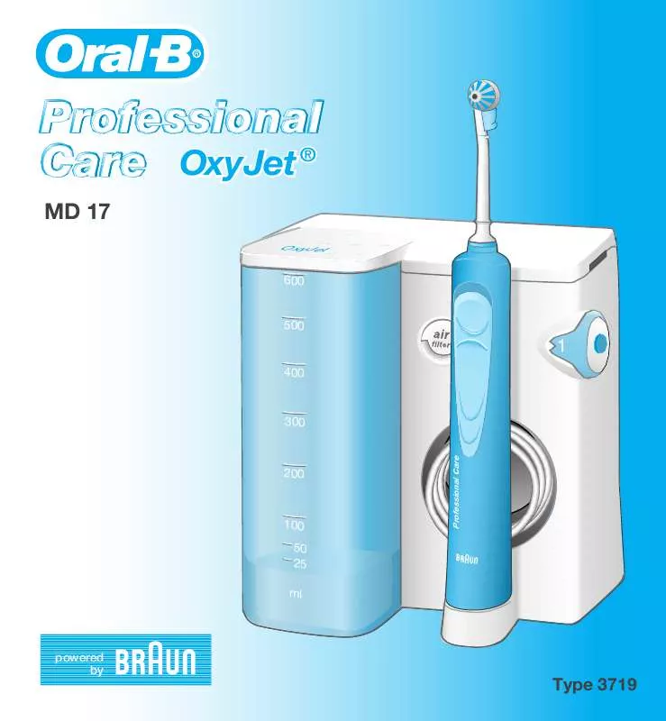 Mode d'emploi BRAUN PROFESSIONAL CARE OXYJET