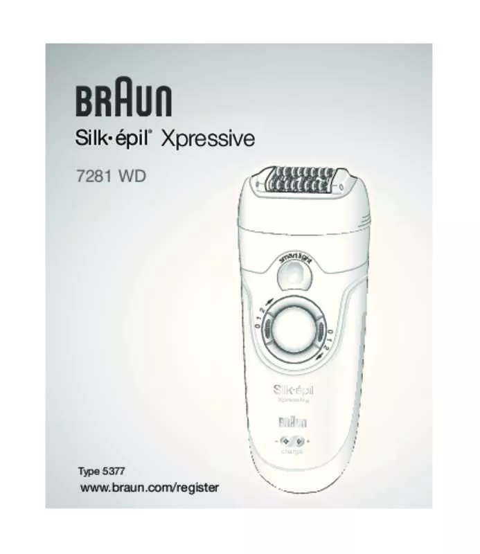 Mode d'emploi BRAUN SILK EPIL 7 7891 WD VENUS DUAL EPILATOR