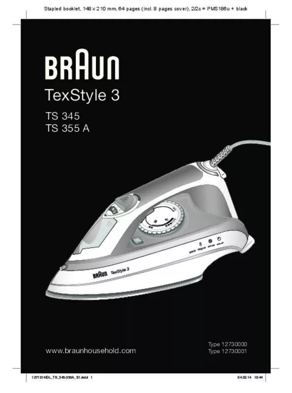 Mode d'emploi BRAUN TS320 TEXSTYLE 3