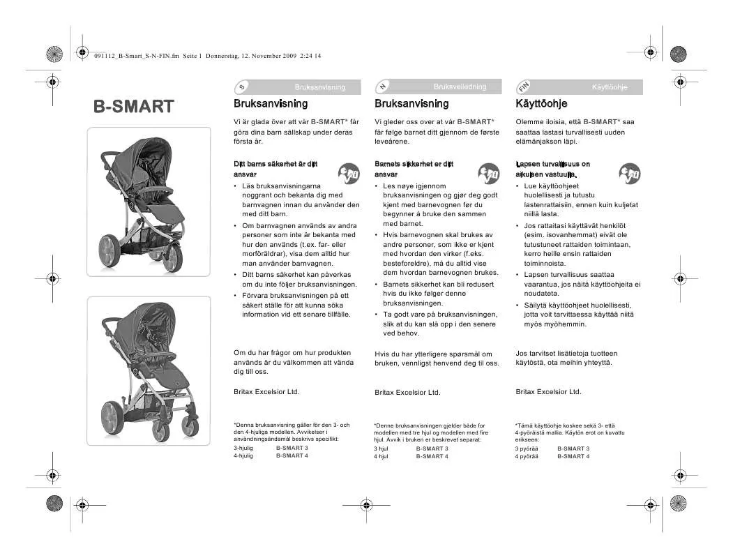 Mode d'emploi BRITAX B-SMART