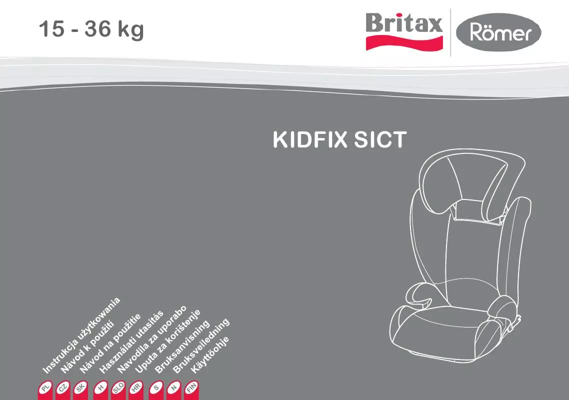 Mode d'emploi BRITAX KIDFIX SICT