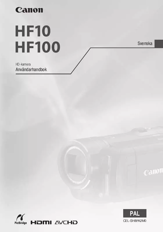 Mode d'emploi CANON HF100