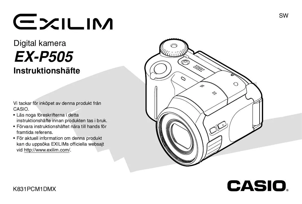 Mode d'emploi CASIO EXILIM EX-P505