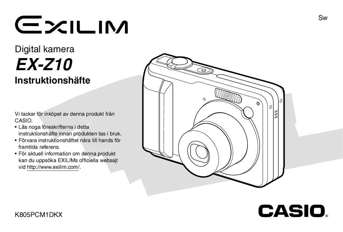 Mode d'emploi CASIO EXILIM EX-Z10