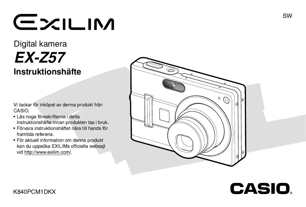 Mode d'emploi CASIO EXILIM EX-Z57