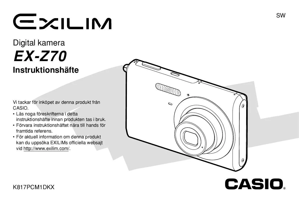 Mode d'emploi CASIO EXILIM EX-Z70