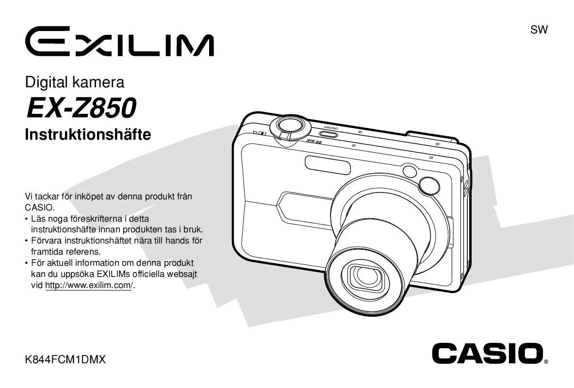 Mode d'emploi CASIO EXILIM EX-Z850