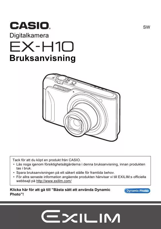 Mode d'emploi CASIO EXILIM EX-H10