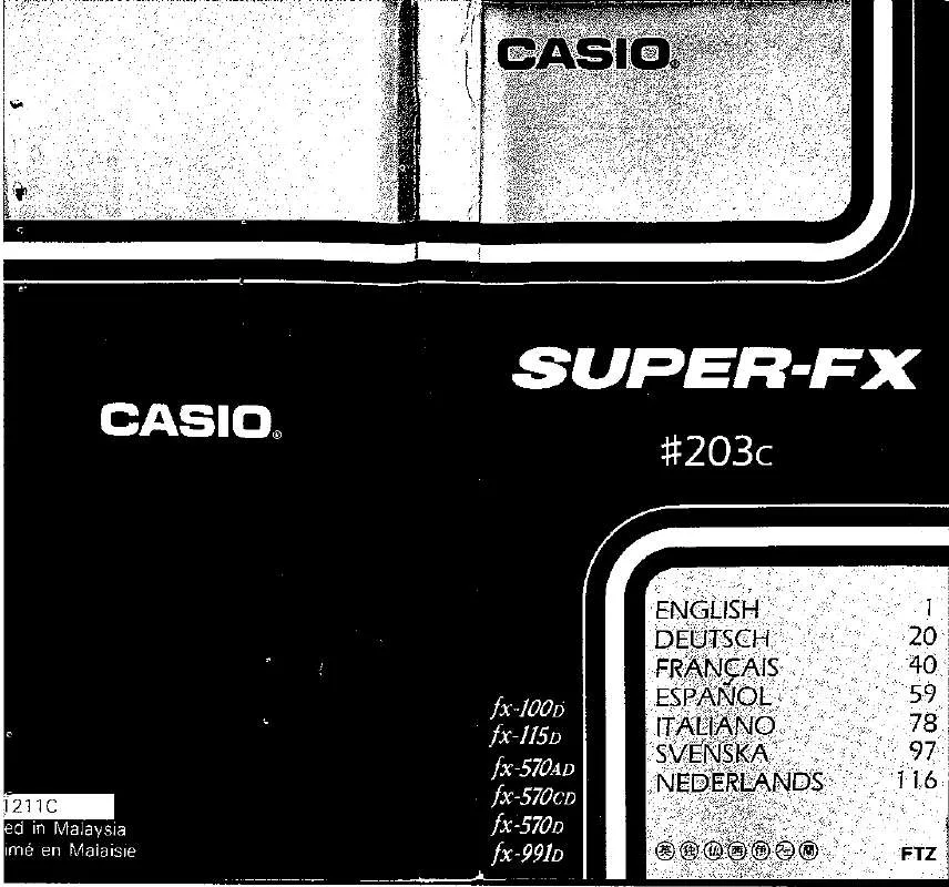 Mode d'emploi CASIO FX-570D