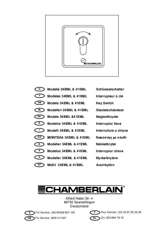 Mode d'emploi CHAMBERLAIN 34EML