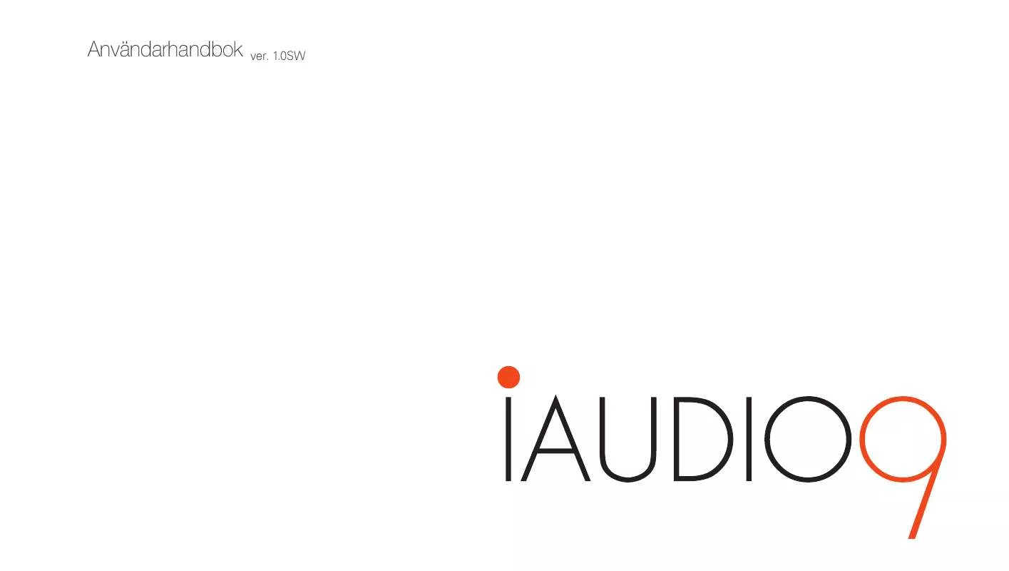 Mode d'emploi COWON IAUDIO I9