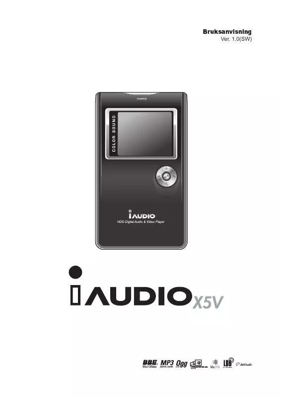 Mode d'emploi COWON IAUDIO X5V