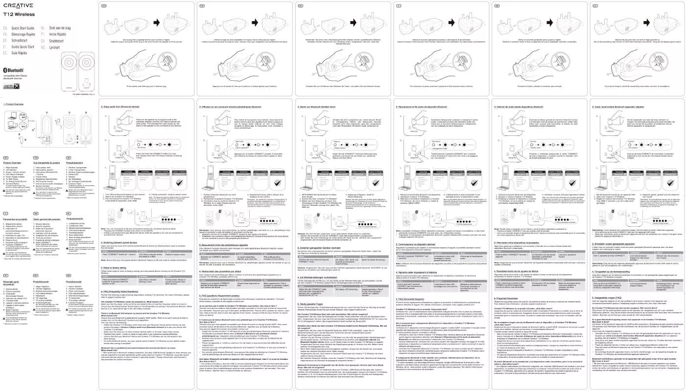 Mode d'emploi CREATIVE T12 WIRELESS