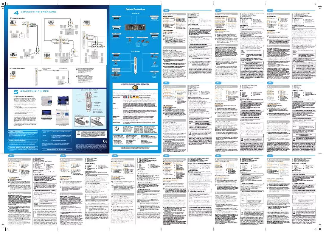 Mode d'emploi CREATIVE X-FI PLATINIUM FATAL1TY