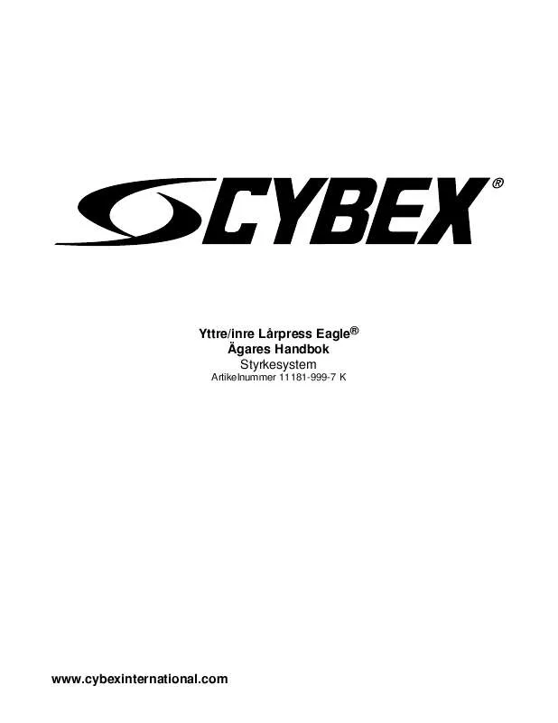 Mode d'emploi CYBEX INTERNATIONAL 11181_HIP AB-AD