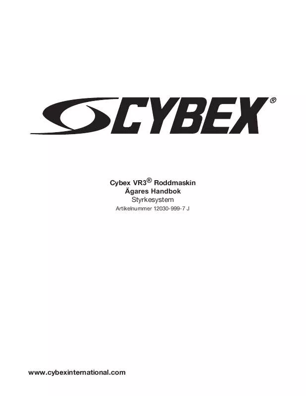 Mode d'emploi CYBEX INTERNATIONAL 12030 ROW