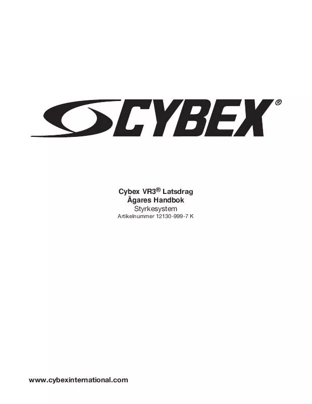 Mode d'emploi CYBEX INTERNATIONAL 12130 LAT PULL