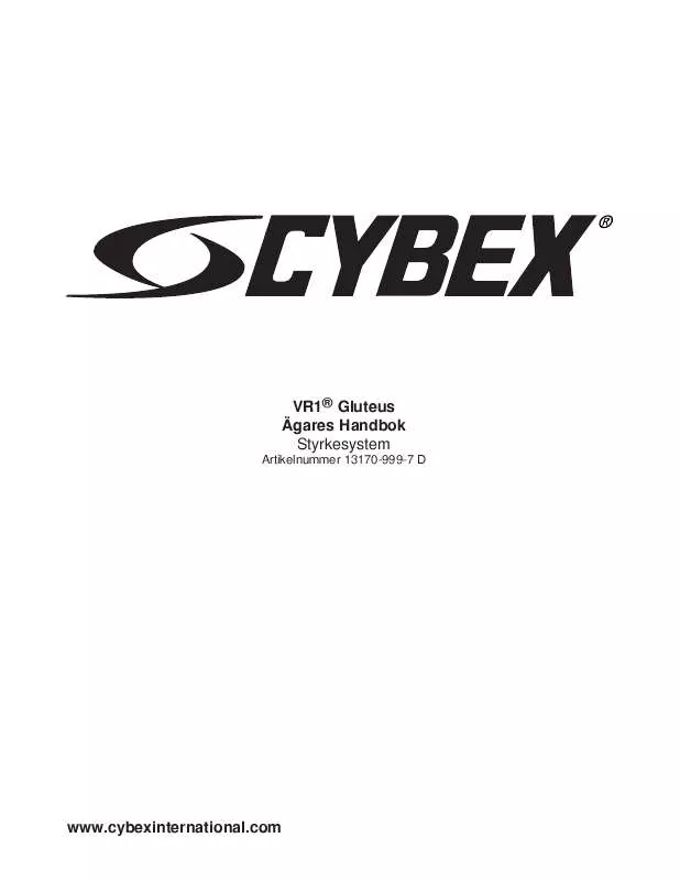 Mode d'emploi CYBEX INTERNATIONAL 13170 GLUTE