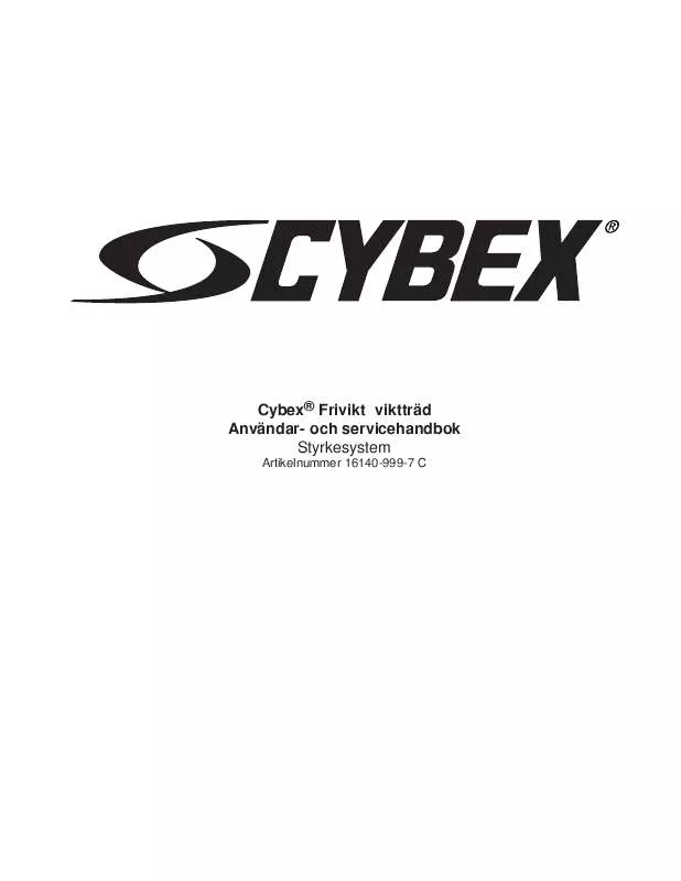 Mode d'emploi CYBEX INTERNATIONAL 16140 WEIGHT TREE