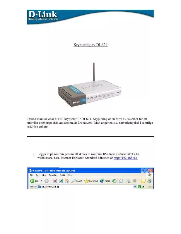 Mode d'emploi D-LINK DI-624