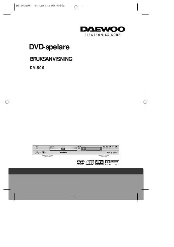 Mode d'emploi DAEWOO DV-500