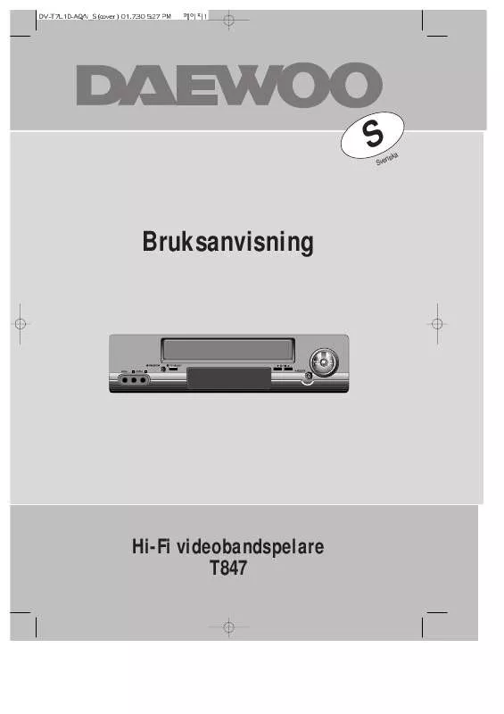 Mode d'emploi DAEWOO T847