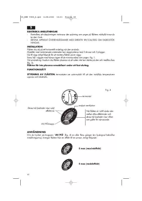 Mode d'emploi DELONGHI HMH 550 R