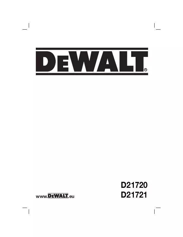 Mode d'emploi DEWALT D21720