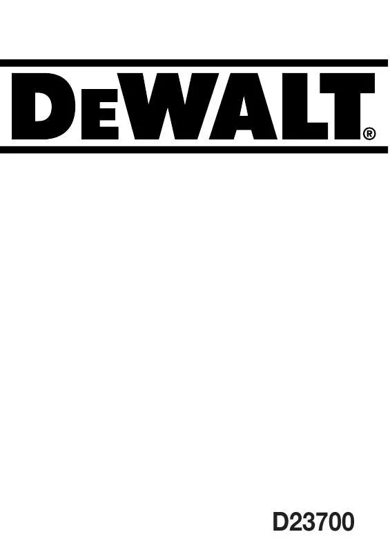 Mode d'emploi DEWALT D23700